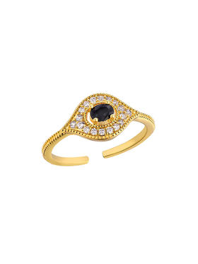 订购8周到｜MYA-BAY-BLACK MAJESTIC EYE-黑色 锆石 戒指［比利时设计师］