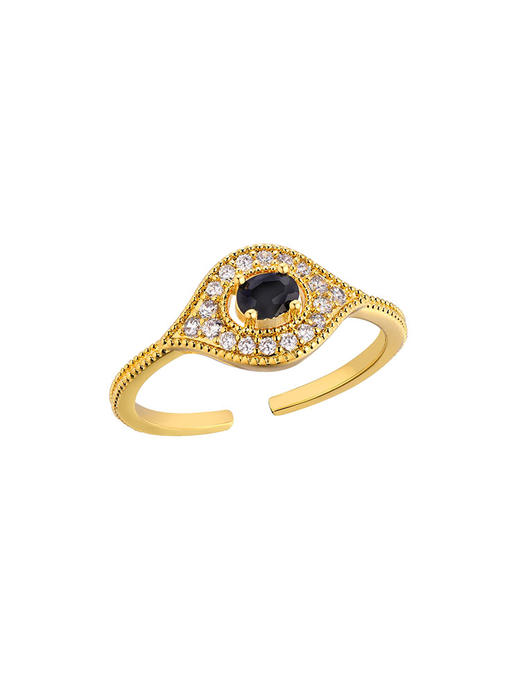 订购8周到｜MYA-BAY-BLACK MAJESTIC EYE-黑色 锆石 戒指［比利时设计师］ 商品图0