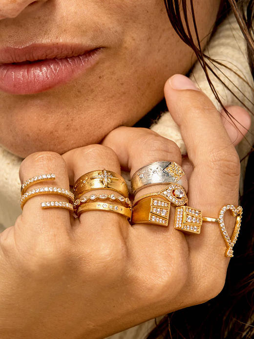 订购8周到｜MYA-BAY-LENNY-伦尼 金色 锆石 戒指［比利时设计师］ 商品图1