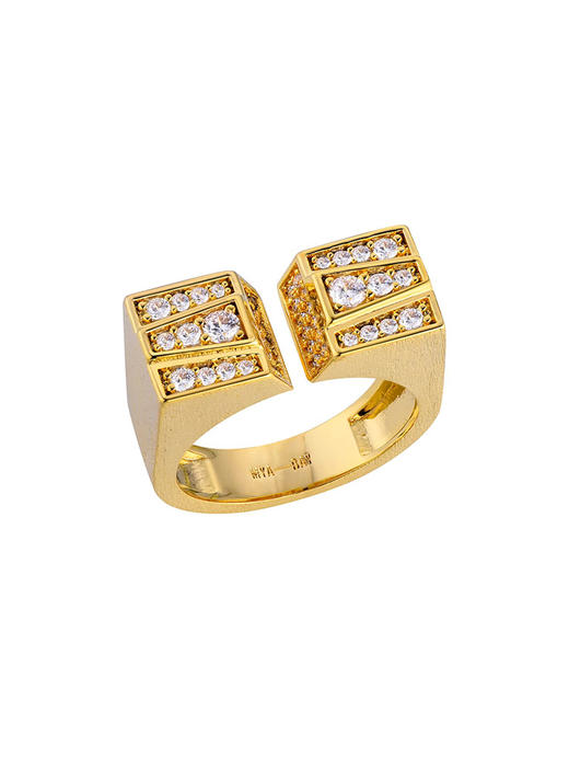 订购8周到｜MYA-BAY-LENNY-伦尼 金色 锆石 戒指［比利时设计师］ 商品图0