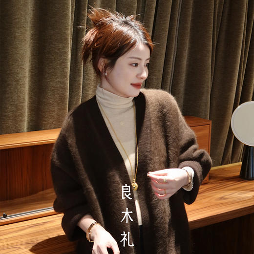 【特价不退换】【预售7天】良木礼绵羊毛长款开衫(D25110205F) 商品图0