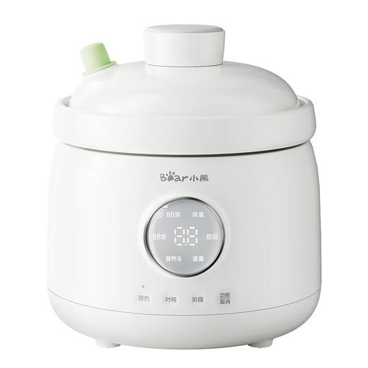小熊宝宝辅食白瓷微压电炖盅电炖锅1L 商品图0