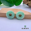 派瑞翡翠 翡翠平安扣耳饰 糯种 满绿 商品缩略图1