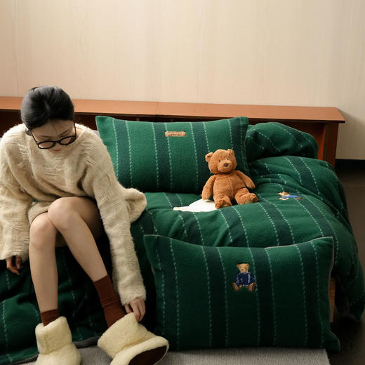 自然醒仿生羊咩绒布丁小熊四件套MT 商品图2