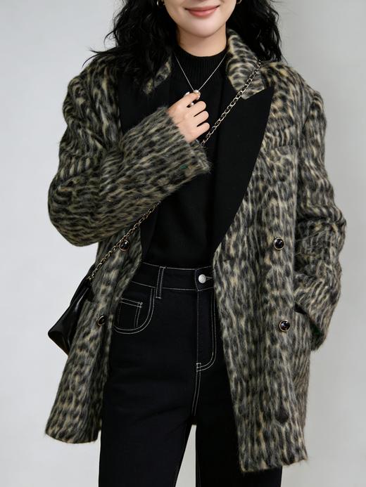 S3臣禾 豹纹大衣K214013077 商品图1