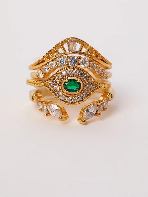 订购8周到｜MYA-BAY-YOKOHAMA-金色 锆石 戒指［比利时设计师］ 商品图2