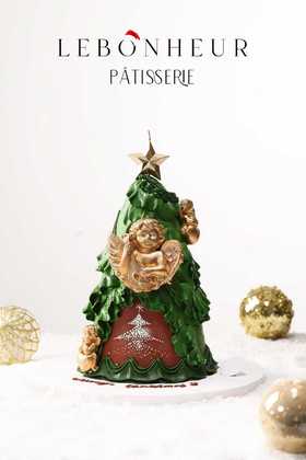 圣诞天使·奶油霜蛋糕（易染色，介意勿拍）