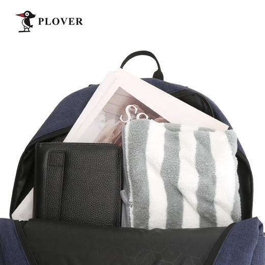 【清凉购特价89】PLOVER香港啄木鸟时尚休闲双肩背包蓝/黑2色任选 商品图5
