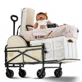 【清凉购特价299】君华仕铃兰手推车户外露营车-米白120L