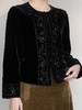 盛唐婧 | 新中式真丝绒重工钉珠对襟圆领外套 商品缩略图1