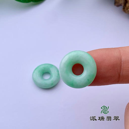 派瑞翡翠 翡翠平安扣耳饰 糯种 满绿 商品图2