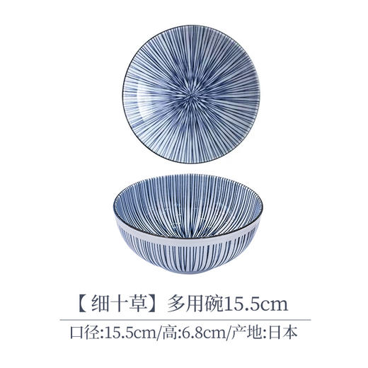 美浓烧日本进口釉下彩三峰樱花深盘8英寸微波炉专用盘美浓烧蓝染牡丹樱花散件 商品图10