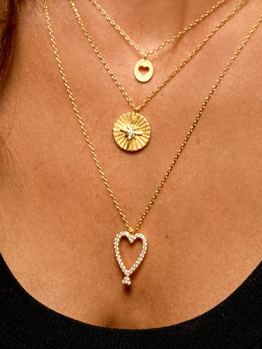 订购8周到｜MYA-BAY-TWIN HEARTS-爱心 金色 吊坠 项链［比利时设计师］ 商品图1