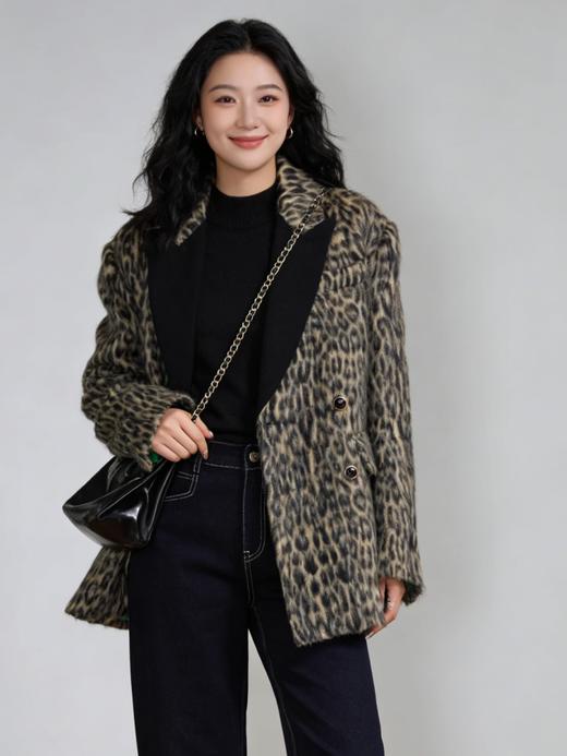 S3臣禾 豹纹大衣K214013077 商品图0