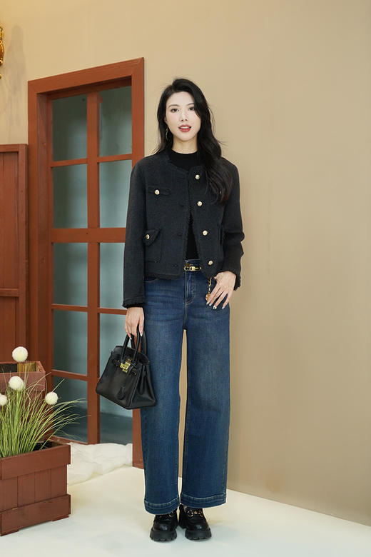 L1臣禾	【小太阳蓝牛仔】加绒直筒裤保暖舒适休闲裤	JZ254060158 商品图12