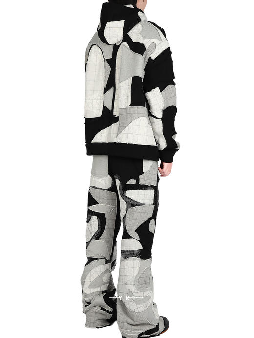 Who decides war | 拼贴布片连帽套头衫 商品图3