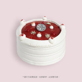 雪地牧歌 | 黑豆乳草莓保加利亚有机玫瑰奶油蛋糕