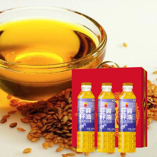 中粮悦润亚麻籽油1200ml礼盒 商品图2