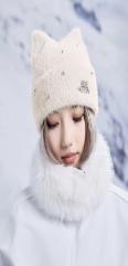 ISEEMIGGA帽兔耳仿貂绒帽-月白 商品图0