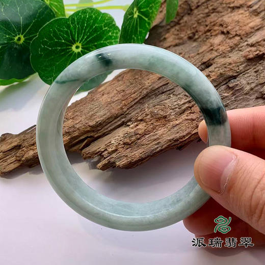 派瑞翡翠 翡翠手镯 糯种 飘花 商品图3