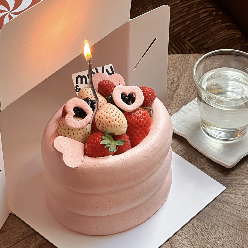 【草莓吨吨桶】草莓抹茶红丝绒莓果奶油蛋糕