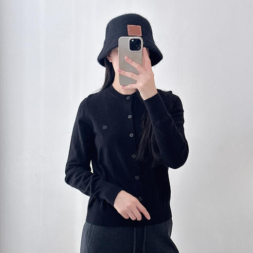 同款笑脸刺绣修身羊毛毛衣开衫小外套女早秋新款 商品图4