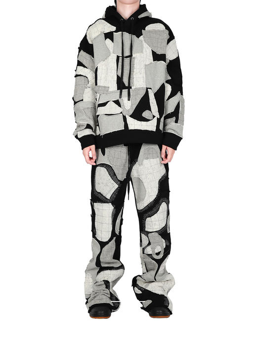 Who decides war | 拼贴布片连帽套头衫 商品图1