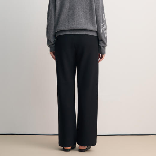 EITIE爱特爱松紧腰头直筒版型通勤时尚百搭裤子8505203 商品图5