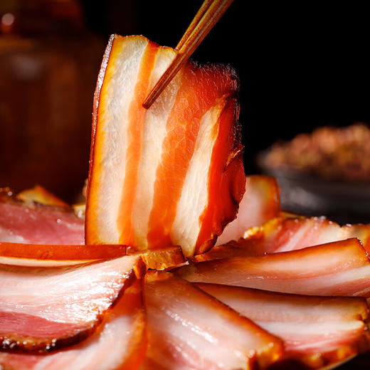 【严选】湖北特产恩施土家腊肉 腊冬至腊五花肉农家自制柴火烟薰腊五花肉500g/袋（厂家直发） 商品图2