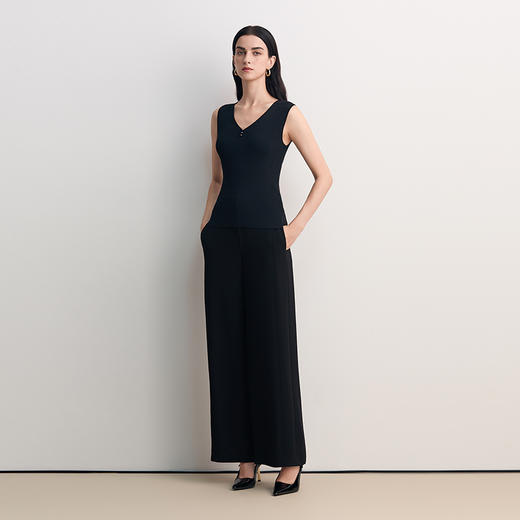 EITIE爱特爱直筒长裤修饰腿型直筒宽松裤子8505209 商品图1