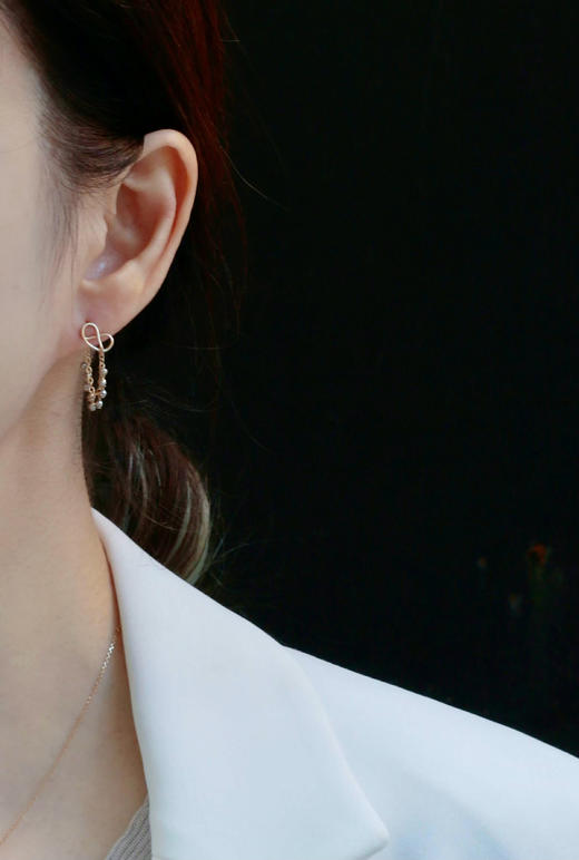 SpoiledBrat Jewelry前后立体碱水面包系列 | 珍珠/蓝色/橘色/银色耳钉 商品图12