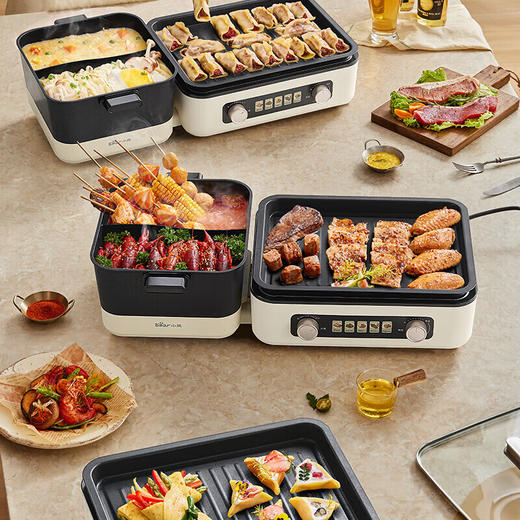 小熊鸳鸯锅电烤炉煎涮烤一体多功能两用锅火锅 商品图6