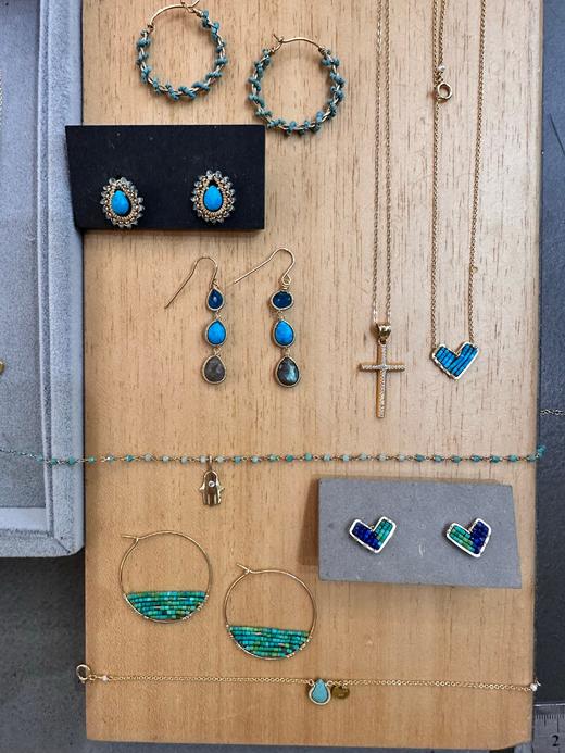 SpoiledBrat Jewelry土耳其蓝绿松石耳圈 商品图11