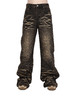 Who decides war | 复古做旧金属纹牛仔裤 商品缩略图0