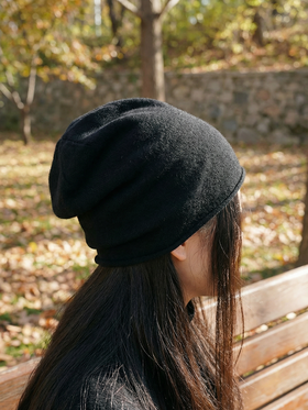 北京仓｜CA4LA-CASHMERE MISSILE LONG4-羊绒 针织帽（黑色）［日本设计师］