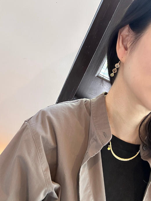 SpoiledBrat Jewelry三色宝石系列耳环 |葡萄晶/茶晶/橄榄石耳环 商品图1