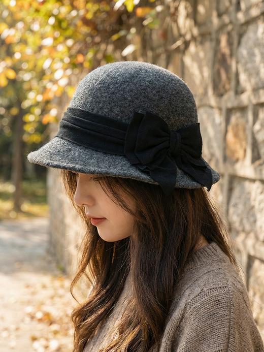 北京仓｜CA4LA-CF POEM6-缎带 钩针 渔夫帽（灰色）［日本设计师］ 商品图0