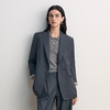 EITIE爱特爱袖里撞条纹面料翻袖口设计廓形时尚年轻长款西装外套8503204 商品缩略图4