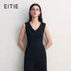 EITIE爱特爱V领无袖套头设计简约时尚百搭针织衫8501203 商品缩略图0