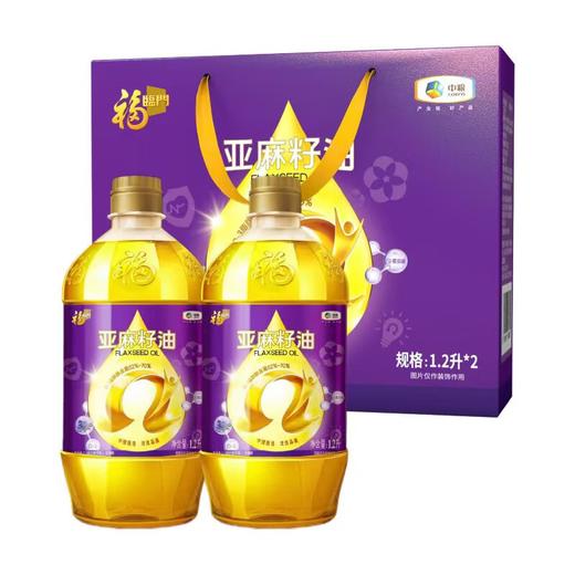 中粮福临门亚麻籽油礼盒1.2L*2 商品图2