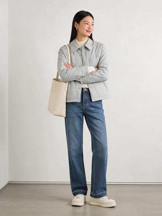 L1臣禾	【小太阳蓝牛仔】加绒直筒裤保暖舒适休闲裤	JZ254060158 商品图13