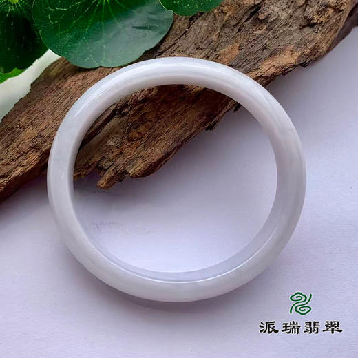 派瑞翡翠 翡翠手镯 糯种 白色 商品图1