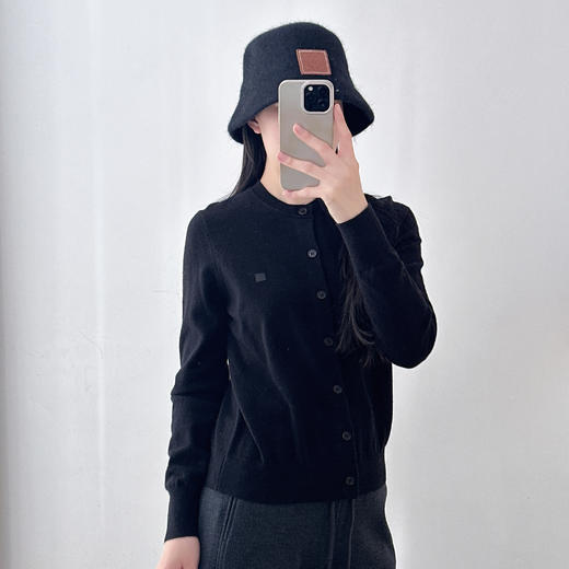 同款笑脸刺绣修身羊毛毛衣开衫小外套女早秋新款 商品图2