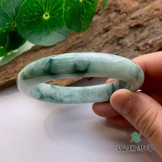 派瑞翡翠 翡翠手镯 糯种 飘花 商品图2