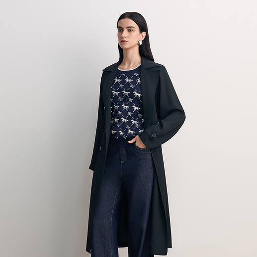 EITIE爱特爱经典款英伦风时尚通勤外套风衣8504202 商品图5