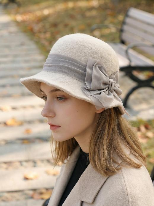 北京仓｜CA4LA-CF POEM6-缎带 钩针 渔夫帽（米色）［日本设计师］ 商品图0