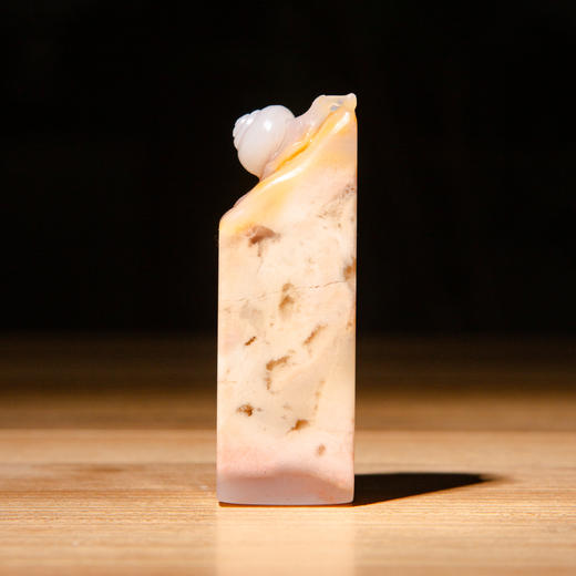 寿山石老料巧雕“蜗牛”方章 商品图7