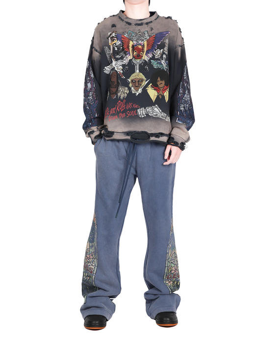 Who Decides War | 星际作旧拼接卫衣 商品图4