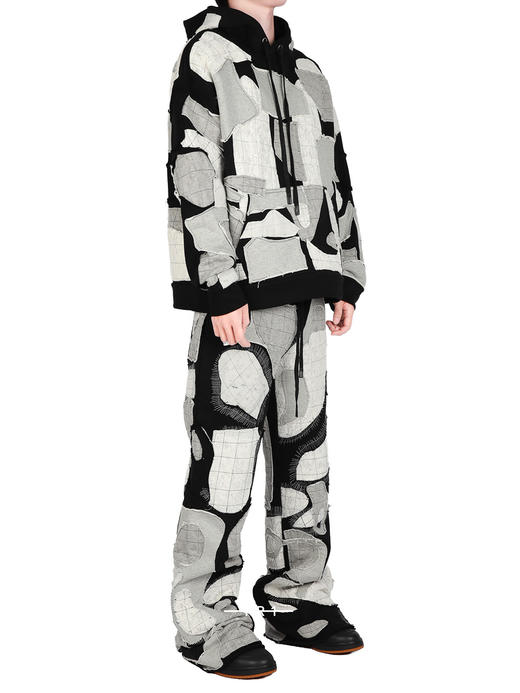 Who decides war | 拼贴布片连帽套头衫 商品图2