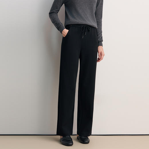 EITIE爱特爱松紧腰头直筒版型通勤时尚百搭裤子8505203 商品图2